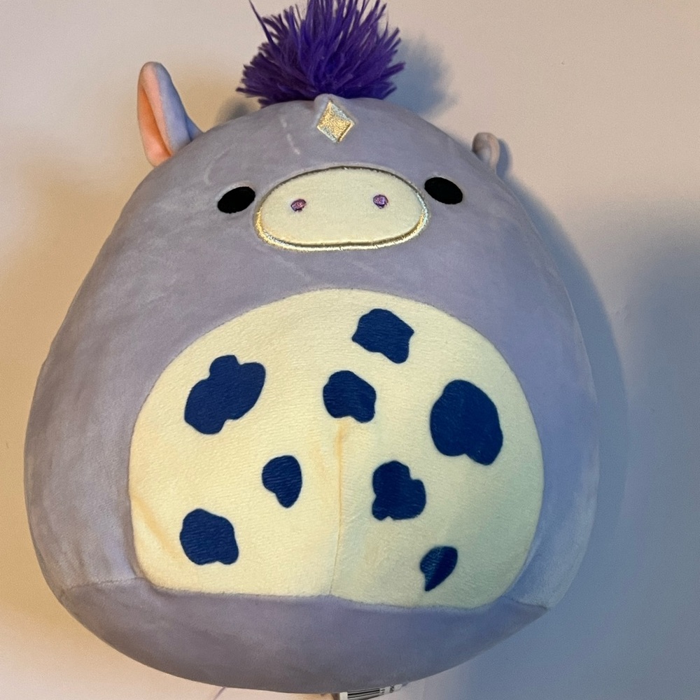 Purple horse squishmallow. Pony with clouds. 8 inches.